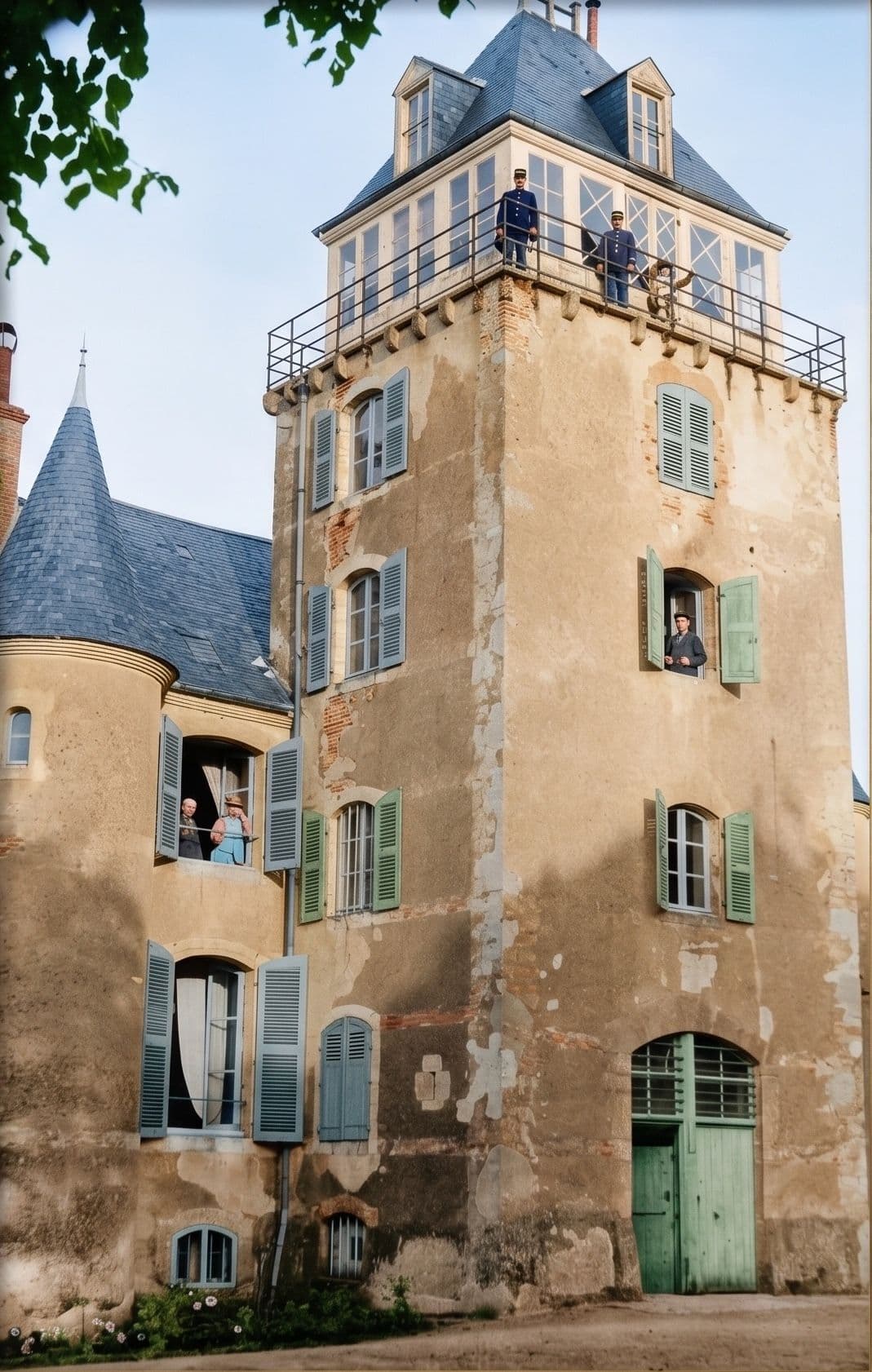 Le château de la Goupillère colorisé, années 1930